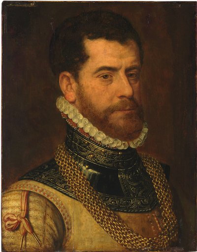 Portræt af en herre med monogram af Don Gaspar de Haro y Guzman af Frans I Pourbus
