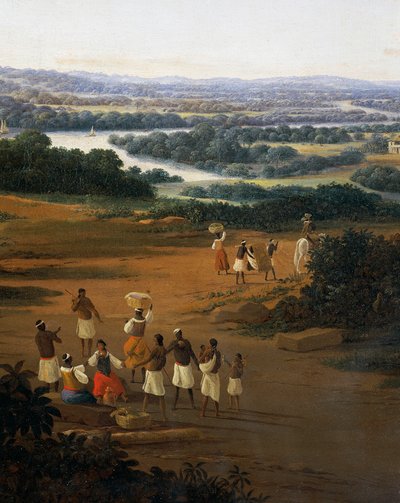 Serinhaem landsby i Brasilien eller hjemmet til en sukkerrørsplanter i Brasilien (olie på lærred) af Frans Post