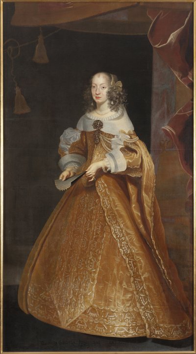 Eleonore de Nevers Mantua (eller de Gonzague Mantoue eller de Mayenne), kejserinde af det hellige imperium - Portræt af prinsesse Eleonora Gonzaga af Mantua, Nevers og Rethel (1630-1686), den hellige romerske kejserinde, af Luycx, Frans (1604-1668) . Olie  af Frans Luyckx or Leux