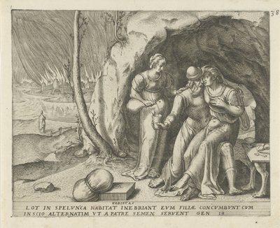 Lot og hans døtre Ebrietas (titel på objekt) History of Destiny (serietitel) af Frans Menton