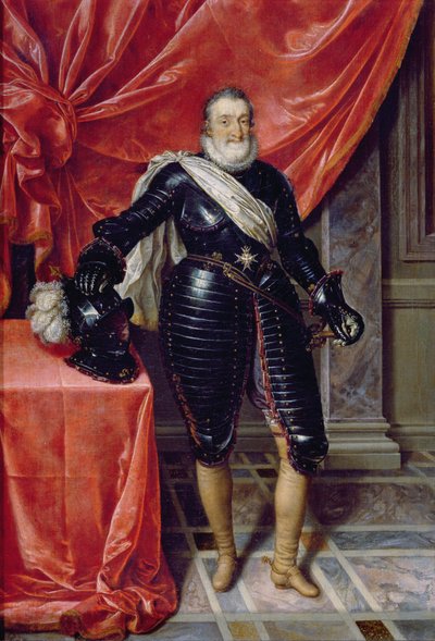 Henrik IV, konge af Frankrig, i rustning, ca. 1610 af Frans Pourbus the Younger