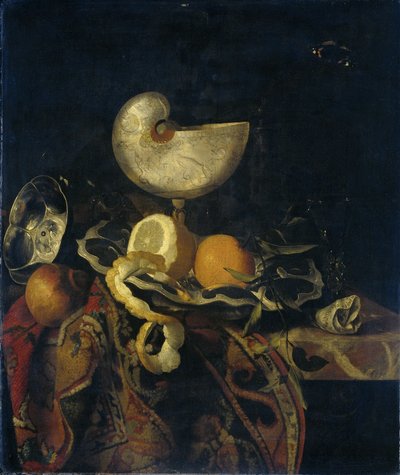 Stilleben med Nautilus-bæger af Frans Sant-Acker