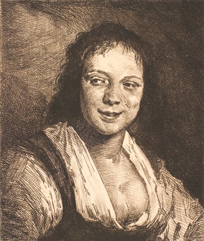 Leende pige, efter Frans Hals af Frans Schwartz