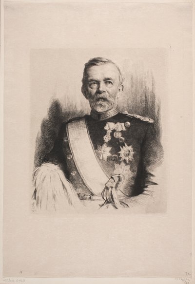 Portræt af Generalmajor L. Koefoed af Frans Schwartz