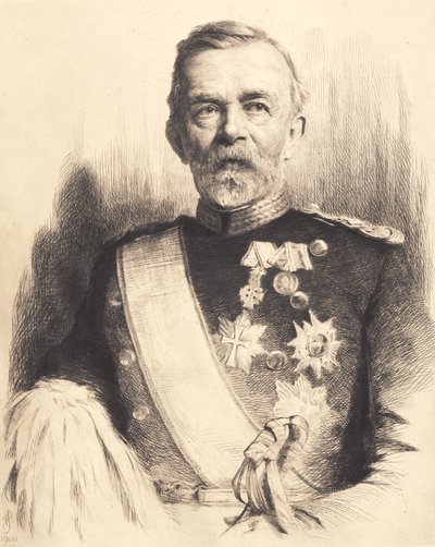 Portræt af Generalmajor L. Koefoed af Frans Schwartz