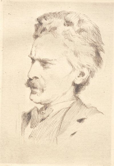 Portræt af xylograf F. Hendriksen af Frans Schwartz