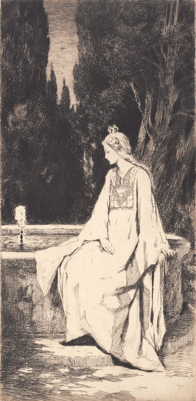 Prinsessen ved springvandet af Frans Schwartz