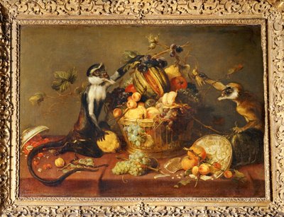 To aber plyndrer en frugtkurv ... af Frans Snyders