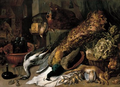 Stilleben med en vinkøler af Frans Snyders