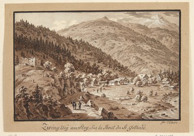 Schweizisk prospekt af Frans Xaver Triner