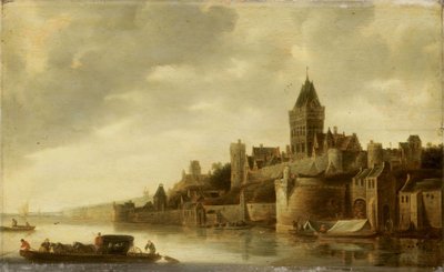 Udsigt over Valkhof i Nijmegen af Frans de Hulst