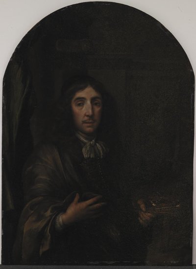 Portræt af en maler af Frans van I Mieris