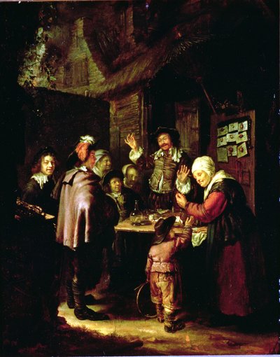Charlatanen (olie på træ) af Frans van Mieris