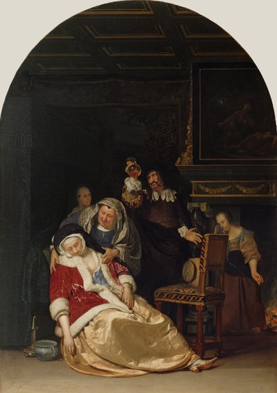Lægernes besøg, 1667 af Frans van Mieris