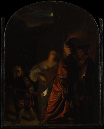 Serenade, ca. 1678-80. af Frans van Mieris