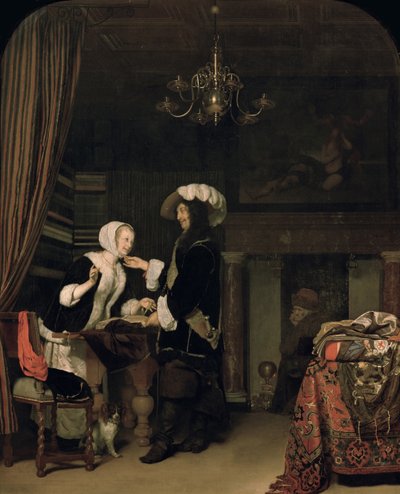 Kavaler i butikken, 1660 af Frans van Mieris the Elder