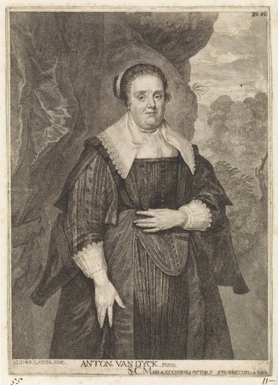 Portræt af en ukendt kvinde Theatrum Artis Pictoriae (serietitel) af Frans van Stampart