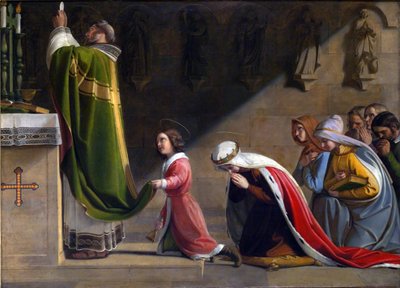 Sankt Ludmila og Sankt Wenzel under messen af Frantisek Tkadlik
