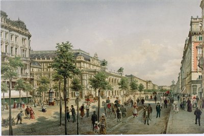 Operahuset i Wien kort efter færdiggørelsen ... af Franz Alt