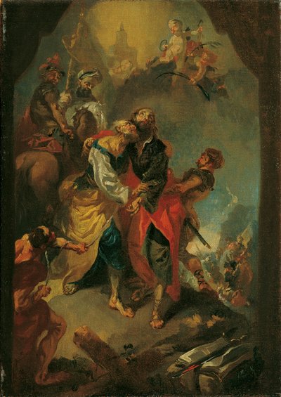 Farvel til apostlene Peter og Paulus før deres martyrdød af Franz Anton Maulbertsch