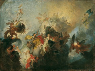 guddommelig forsyn og dyder af Franz Anton Maulbertsch