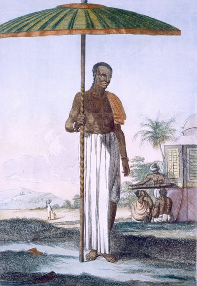 Portør af Ouriah-kasten, pub. 1808-12. af Franz Balthazar Solvyns
