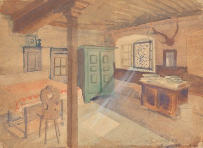 Bondehus i Tragöß af Franz Barwig d. Ä.