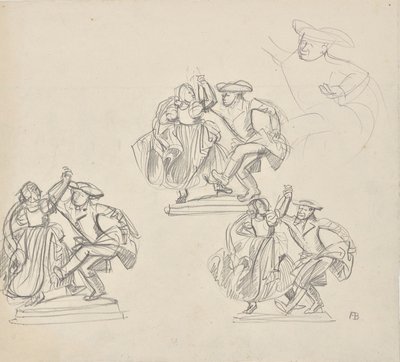 Designs til bondens springvand i Neutitschein af Franz Barwig d. Ä.