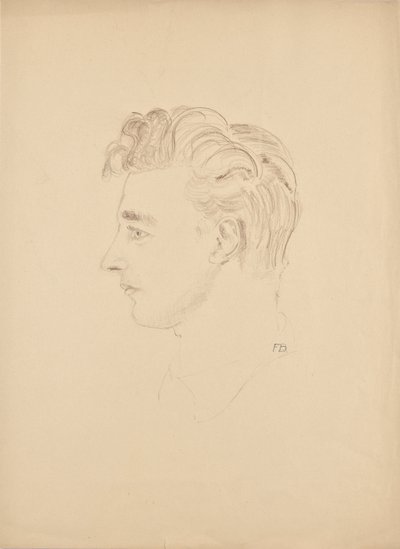 Portrætstudie af Franz Barwig den Yngre af Franz Barwig d. Ä.