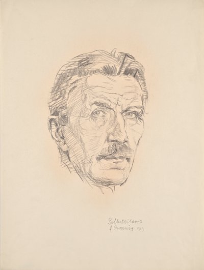 selvportræt af Franz Barwig d. Ä.