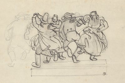 Studer til aflastning med dansende bønder af Franz Barwig d. Ä.