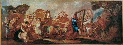 Overførslen af ​​Pagtens Ark af den syngende og dansende David af Franz Carl Remp