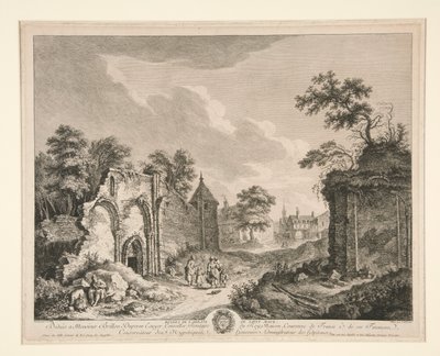 Ruinerne af klosteret St. Maur af Franz Edmund Weirotter