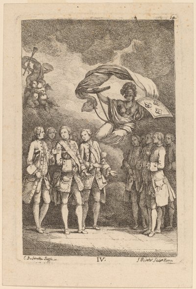 I Kommen til Rom: pl. 4 af Franz Edmund Weirotter after Étienne de Lavallée Poussin