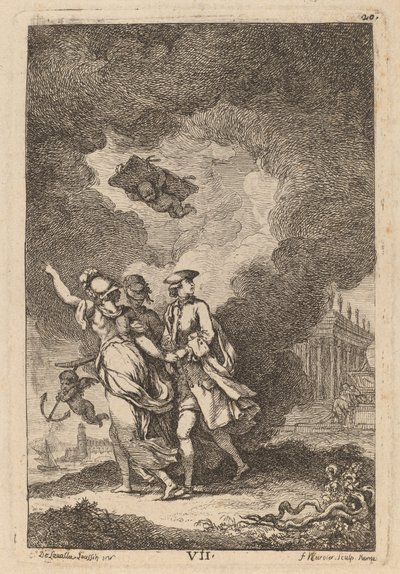I Kommen til Rom: pl. 7 af Franz Edmund Weirotter after Étienne de Lavallée Poussin