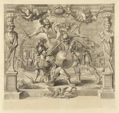 Achilles dræber Hector Historien om Achilleus (serietitel) af Franz Ertinger