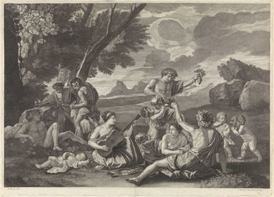 Landskab med Bacchantes af Franz Ertinger