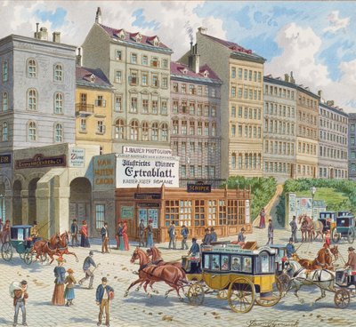 Schottentor og Mölkerbastei i Wien af Franz Gerasch