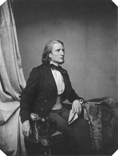 Franz Liszt, ungarsk komponist og pianist, c1860 af Franz Hanfstaengl