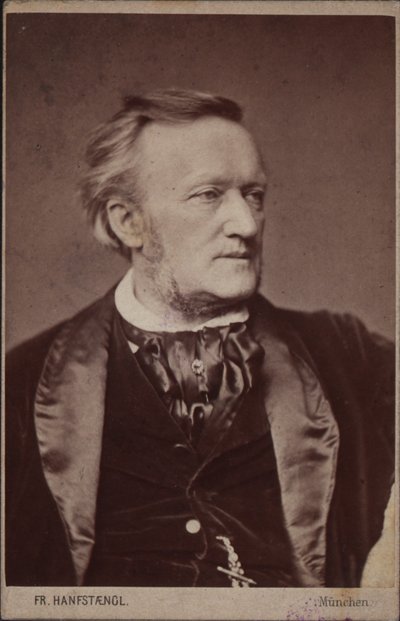 Portræt af komponisten Richard Wagner 1813-1883, før 1877. af Franz Hanfstaengl