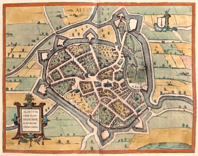 Aalst, Belgien (gravering af Franz Hogenberg