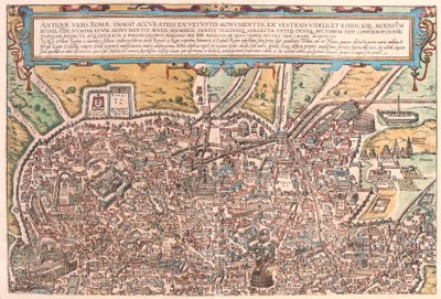 Det gamle Rom, del A, Italien (gravering af Franz Hogenberg