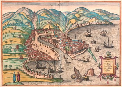 Chios eller Chio, Grækenland (gravering af Franz Hogenberg