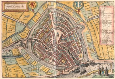 Gouda, Holland (gravering af Franz Hogenberg