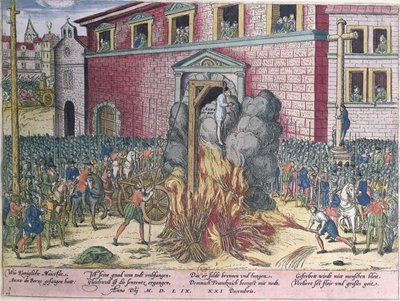 Hanging of Anne du Bourg (1521-59) Place de Greve, 23rd December 1559 af Franz Hogenberg