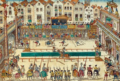 Henry II fra Frankrig dødeligt såret, 30. juni af Franz Hogenberg