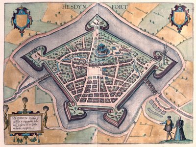 Hesdin, Frankrig (gravering af Franz Hogenberg