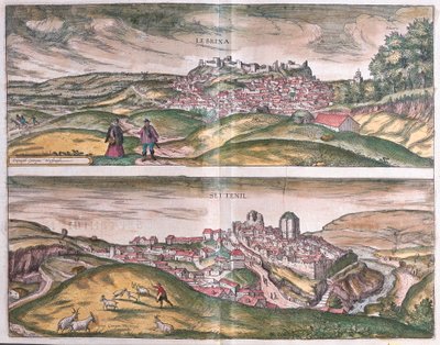 Lebrija og Setenil - Spanien (gravering af Franz Hogenberg