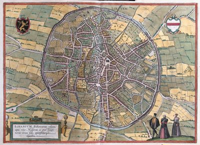 Leuven, Belgien (gravering af Franz Hogenberg