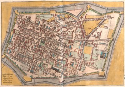 Lucca, Italien (gravering af Franz Hogenberg